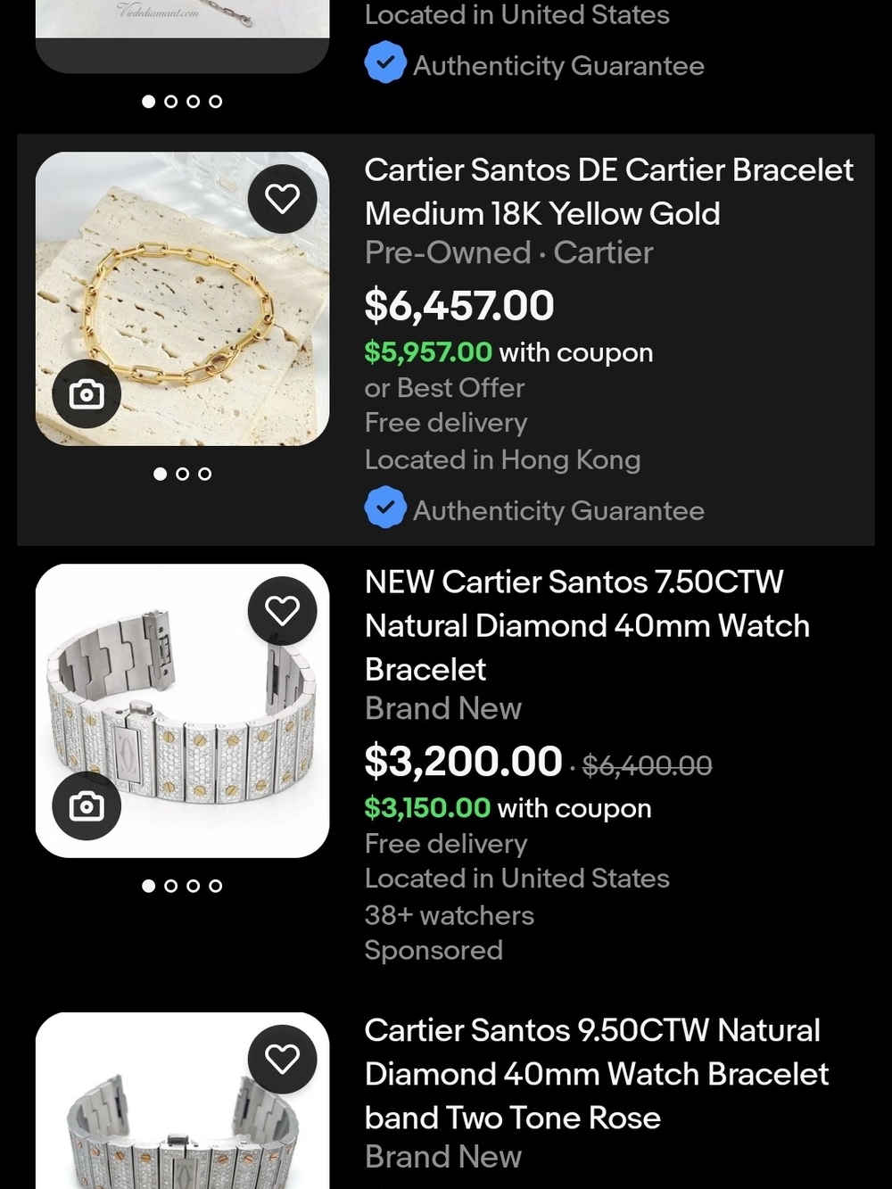 18kt yellow Gold Cartier Santos De Cartier Medium Chain Bracelet. 20cm or 7.5in - Picture 8 of 8